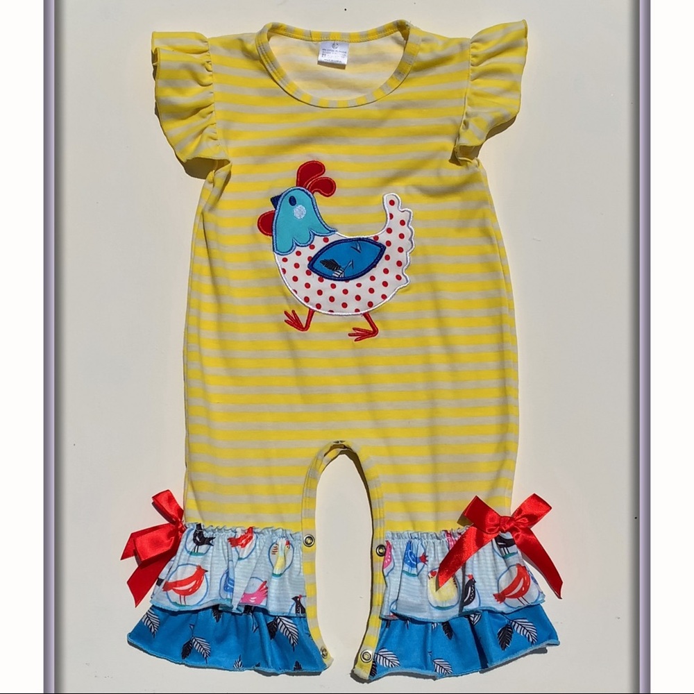 Farm Print Romper/ XXS / 6-12m